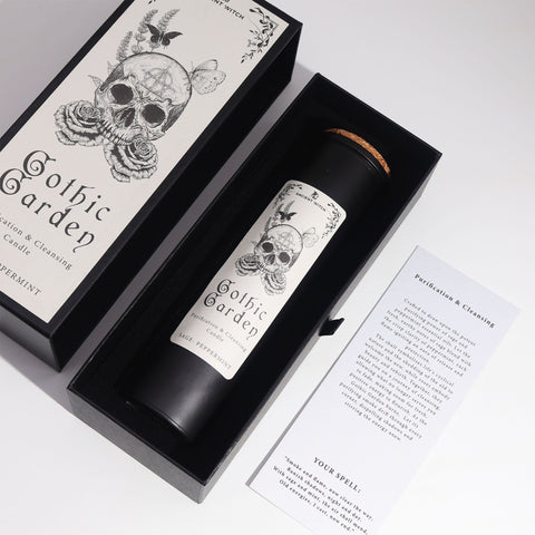 Bougie de jardin gothique « Sorcière ancienne » – Purification et purification