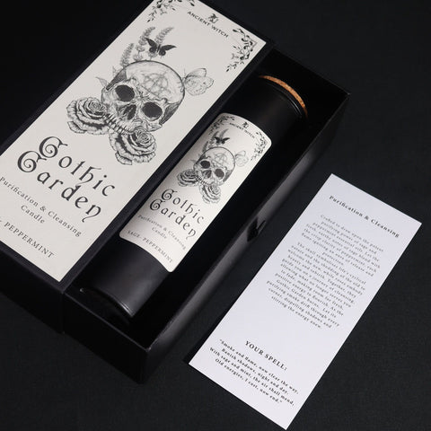 Bougie de jardin gothique « Sorcière ancienne » – Purification et purification