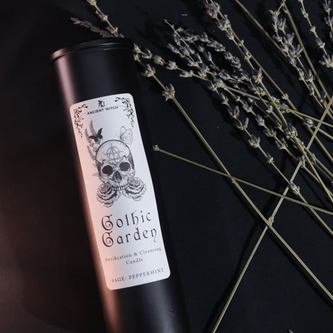 Bougie de jardin gothique « Sorcière ancienne » – Purification et purification