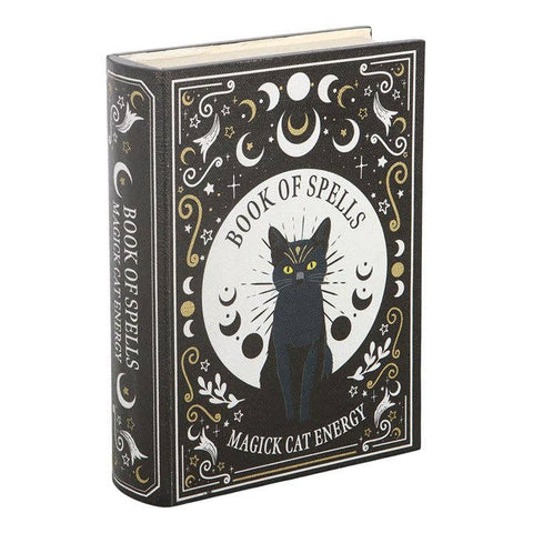 Boîte de rangement grimoire – Livre magique secret chat noir