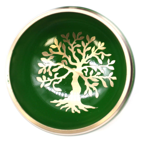 Bol Tibétain - Arbre de vie - Vert 10,7 cm