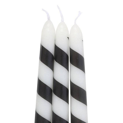 Bougies noires effilées Merry Creepmas – lot de 3 bougies gothiques pour Noël