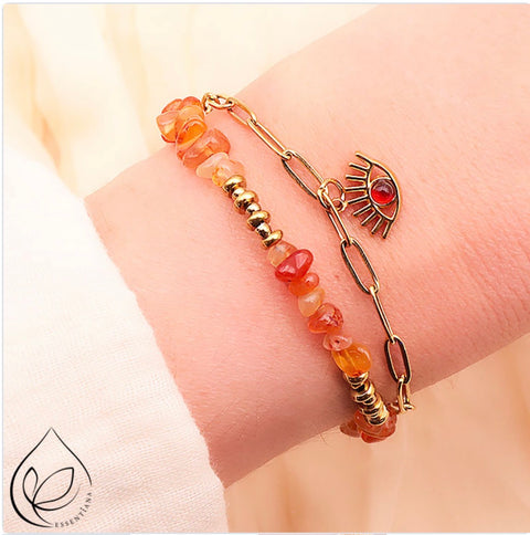 bracelet-energetique-cornaline-acier-dore-cadeau-femme-montbrison-boutique-deco-en-folie