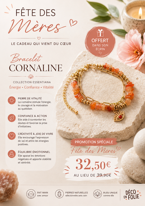 bracelet-fete-des-meres-cornaline-acier-inoxydable-bijou-montbrison-boutique-deco-en-folie