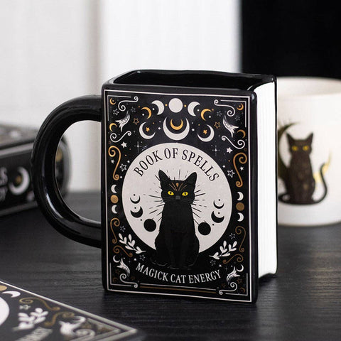 Mug en forme de livre « Chat Noir Magick : Livre des Sorts »