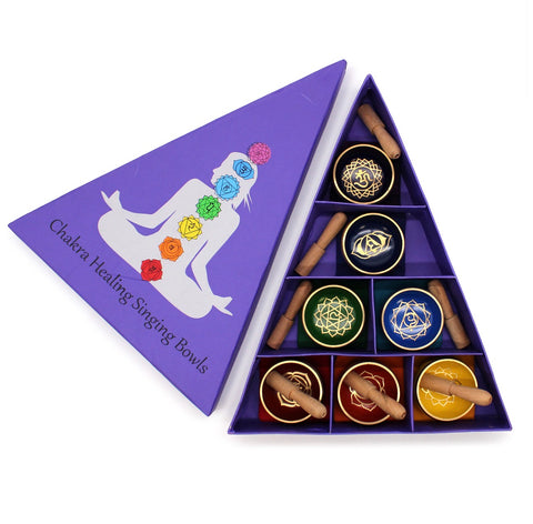 Coffret 7 Bols Chantants Tibétains – Chakra Healing – Ensemble Complet des 7 Chakras