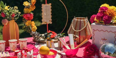 Lot de 8 Bols en Carton Pink Lemonade – Déco de Table Rose et Vitaminée
