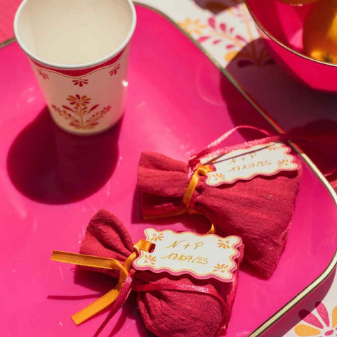 Lot de 8 Gobelets en Carton Pink Lemonade – Déco de Table Rose et Orange