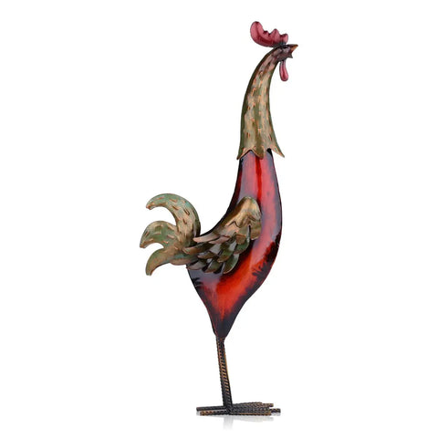 Coq en acier pour jardin
