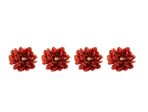 Lot de 4 Pivoines Artificielles Terracotta – Décoration de Table Bohème & Pink Lemonade