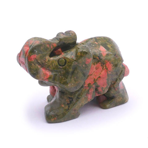 Éléphant en Unakite, 50 mm