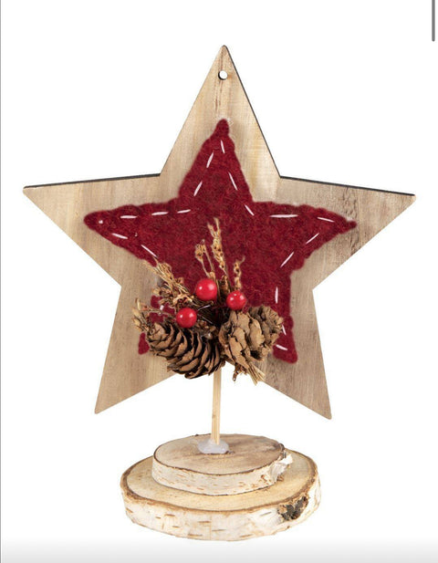 Étoile de Noël en bois