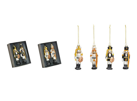 Lot de 2 soldats Casse-Noisette, noir et or ￼