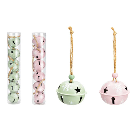 Lot de 6 clochettes de Noël en métal ￼