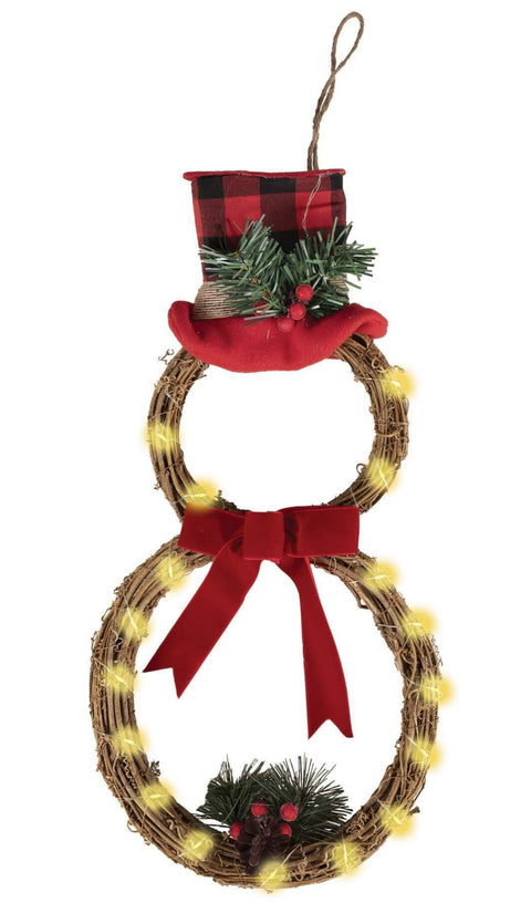 Couronne de porte, bonhomme de neige ￼