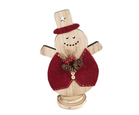 Bonhomme de neige en bois