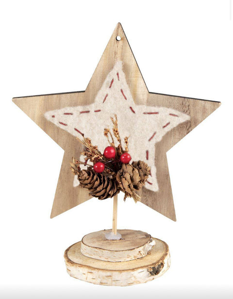Étoile de Noël en bois
