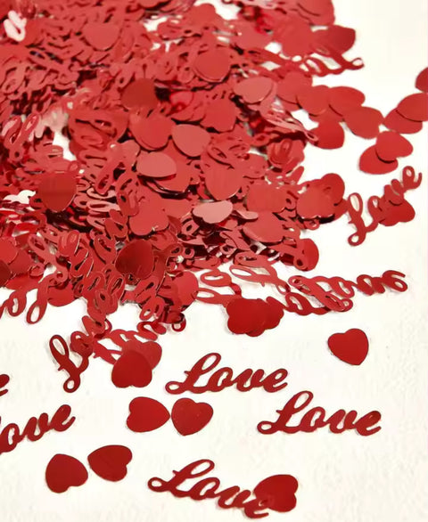 Confettis Saint-Valentin & Mariage – Cœurs rouges