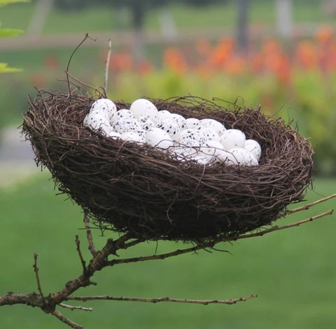 Nid d'oiseau en rotin