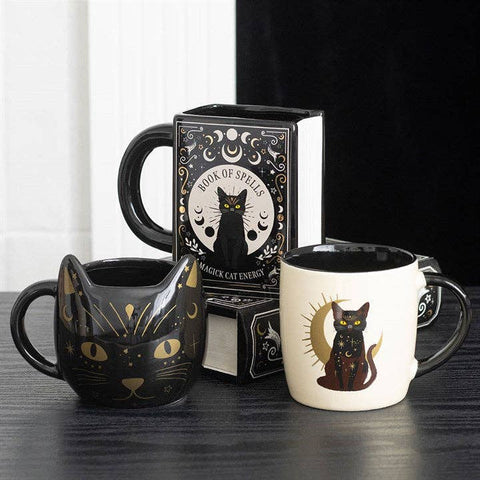 Mug en forme de livre « Chat Noir Magick : Livre des Sorts »