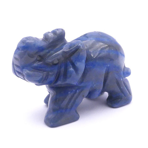 Éléphant en Aventurine bleu 50 mm ￼