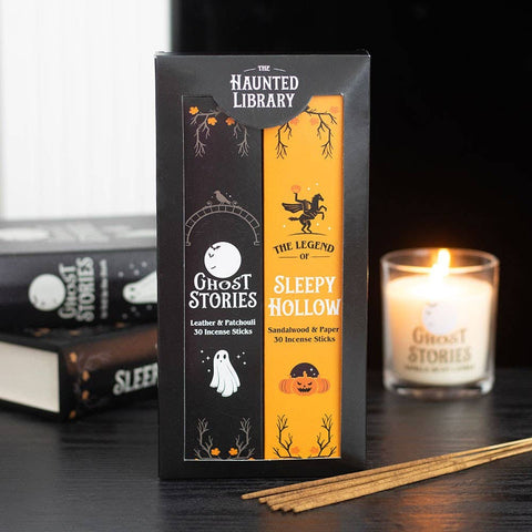 Encens Haunted Library x2 – Cuir Patchouli & Santal Papier