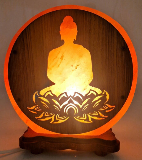 Lampe à sel  de l’Himalaya sculptée￼