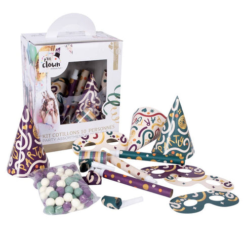 Kit Cotillons Boîte 10 Personnes - Multicolore