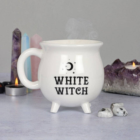 Mug chaudron blanc White Witch 450 ml – tasse sorcière gothique