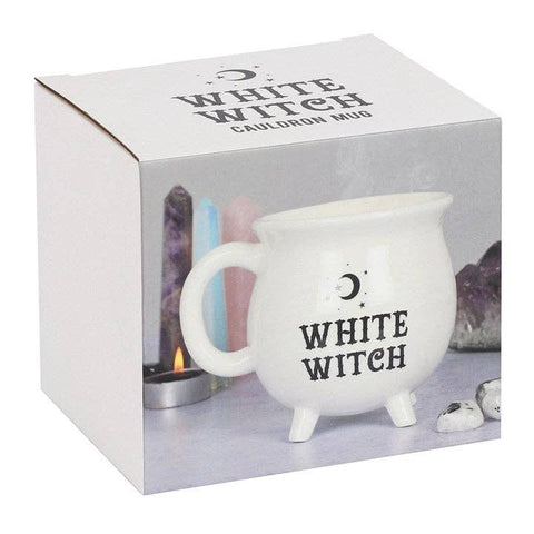 Mug chaudron blanc White Witch 450 ml – tasse sorcière gothique