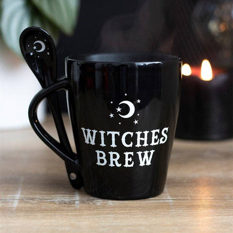 Mug sorcière Witches Brew 300 ml avec cuillère – tasse gothique