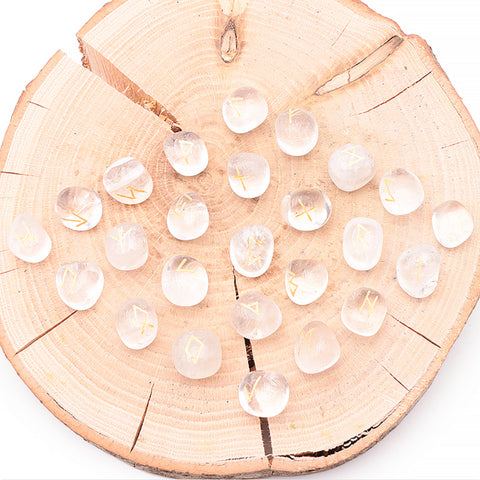 Pochon de Runes en quartz blanc ￼