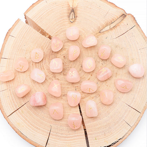 Pochon de runes en Quartz rose