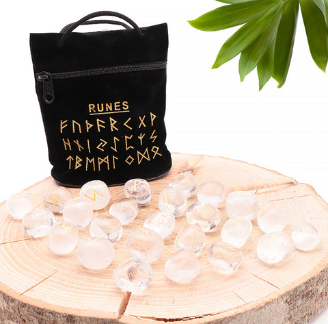 Pochon de Runes en quartz blanc ￼