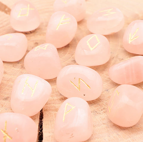 Pochon de runes en Quartz rose