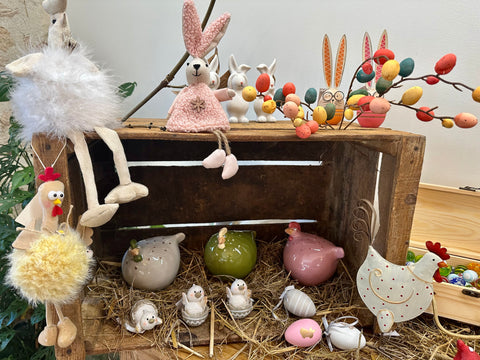 Poule de Pâques en céramique 12cm