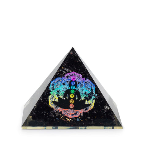 pyramide-orgonite-tourmaline-noire-bouddha-chakras-protection