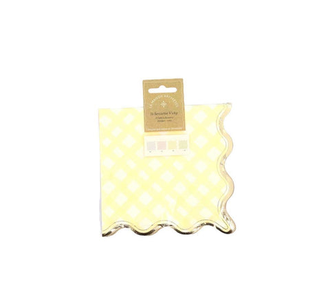 Lot de 16 Serviettes Vichy Pastel – Décoration de Table Printemps & Pique-Nique Chic