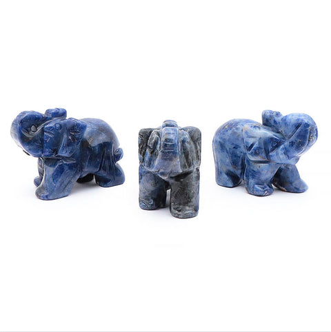 Éléphant en Sodalite, 50 mm ￼