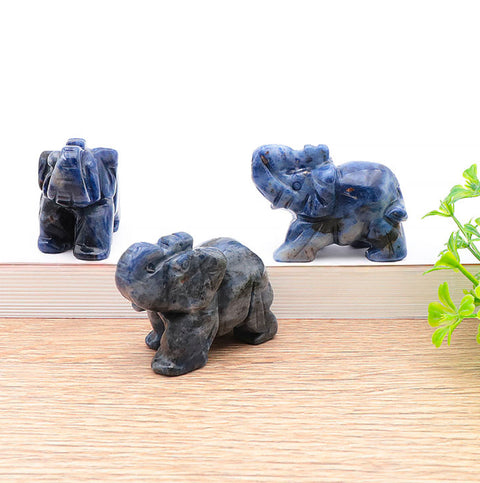 Éléphant en Sodalite, 50 mm ￼