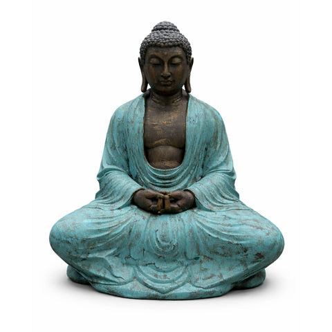 statue-buddha-pierre-turquoise-decoration-zen-artisanat-indonesie