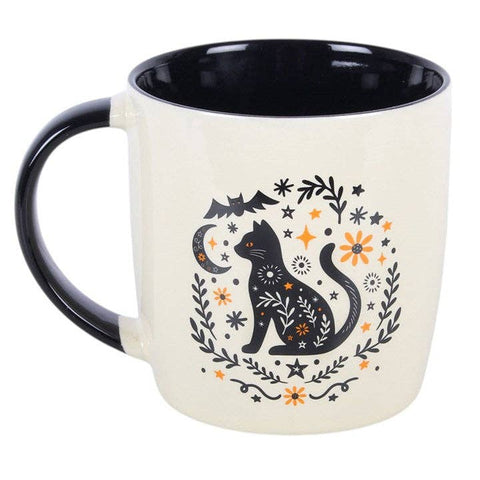 Tasse chat noir 370 ml en céramique – ambiance automnale et Halloween