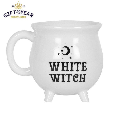 Mug chaudron blanc White Witch 450 ml – tasse sorcière gothique