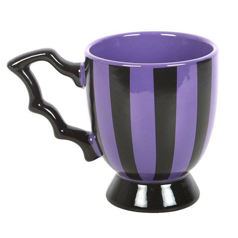 Tasse gothique violette 490 ml – mug chauve-souris avec anse aile