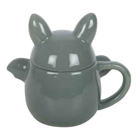 Tasse chauve-souris 450 ml avec couvercle – mug Halloween en céramique