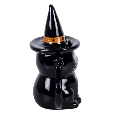 Tasse chat sorcier avec couvercle chapeau – Tasse Halloween originale