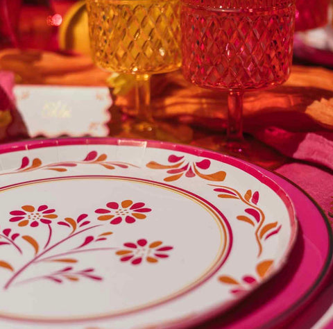 Lot de 8 Assiettes Pink Lemonade – Déco de Table Été & Anniversaire