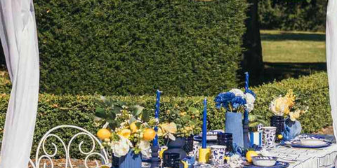 Vase Jules en Verre Bleu Roi – Décoration de Table Dolce Vita