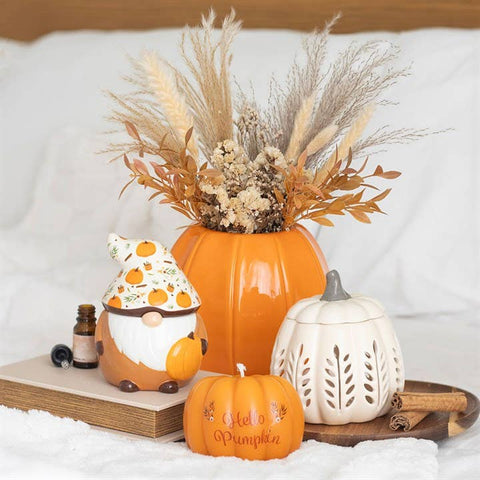 Vase citrouille orange en céramique – décoration automne et Halloween