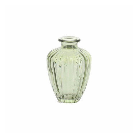 Vase Jeanne Verre Vert Sauge 180 ml – Ø7,5 x 10,5 cm | Décoration Jardin à la Française